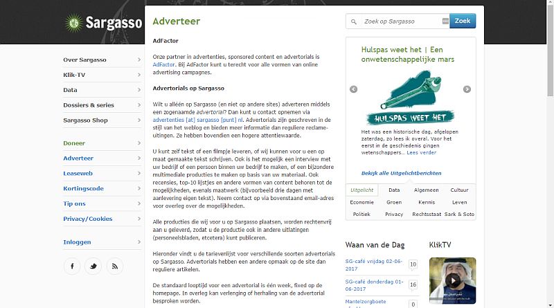 Recensie Sargasso.nl: rijp en groen op grauw blog